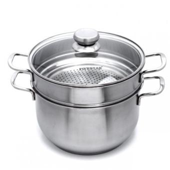 Bộ nồi xửng hấp Inox 3 đáy Fivestar 24cm dùng cho bếp từ